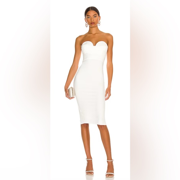 REVOLVE Dresses & Skirts - REVOLVE More to Come - Sophia Strapless Midi Dress in White (XS)
